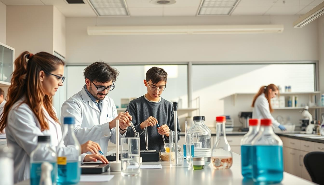 Student developing practical and academic skills