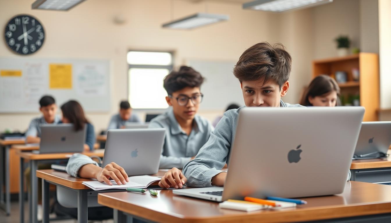 Student preparing for exams with study materials