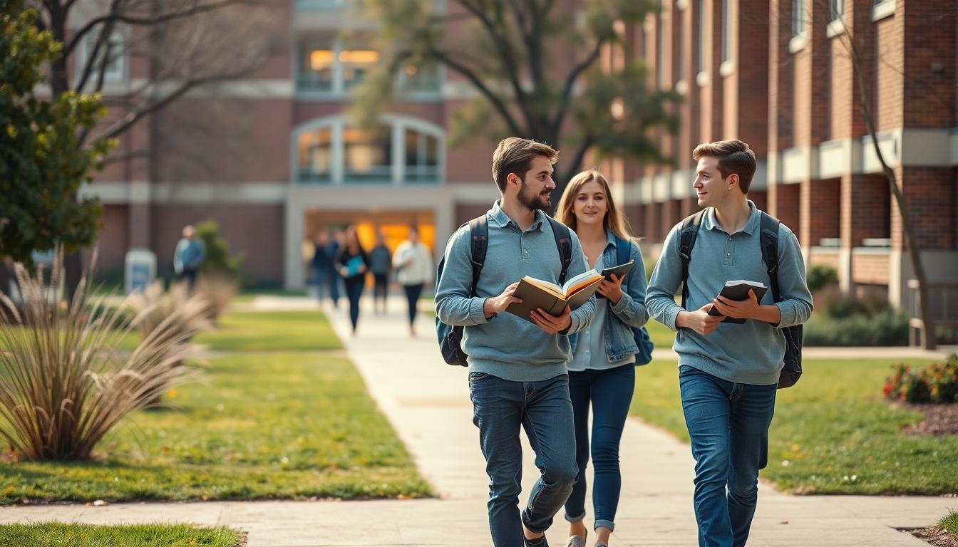 Student using learning strategies while studying